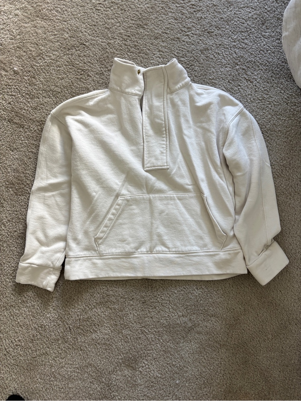 a new day Off-White Snap Quarter-Zip Pullover